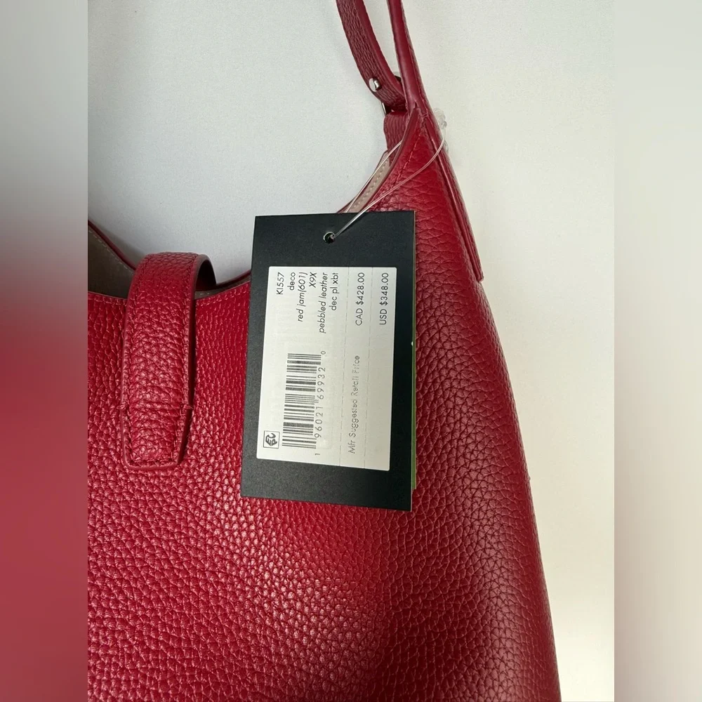 NWT Kate Spade Retail Deco Crossbody Tote Handbag Red Jam KI557 Styled Set